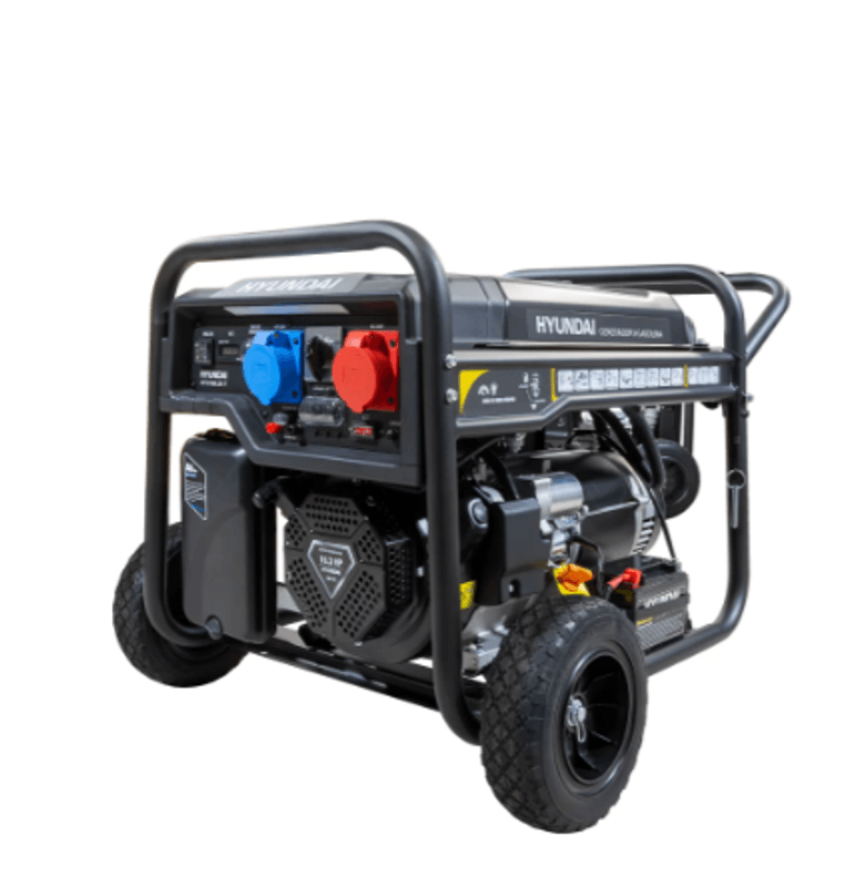 HYUNDAI HY10100LEK-T Proff Strømaggregat 8000W - 400V & 230V 1-FAS - elektrisk start - bensin