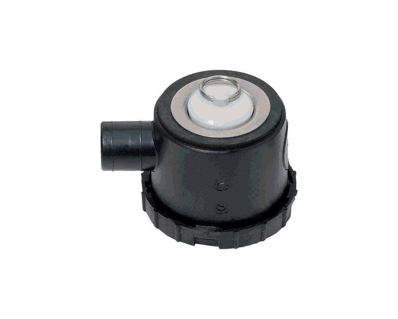 Avløp m/vannlås L Ø33mm rør 28mm m/propp svart