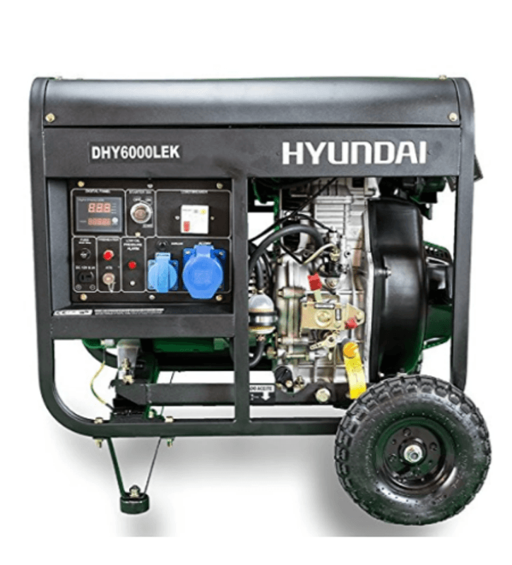 HYUNDAI DHY6000LEK Strømaggregat 5300W - Elektrisk start - Diesel