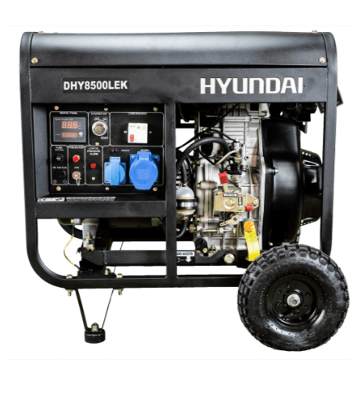 HYUNDAI DHY8500LEK Strømaggregat 6500W - Elektrisk start - Diesel